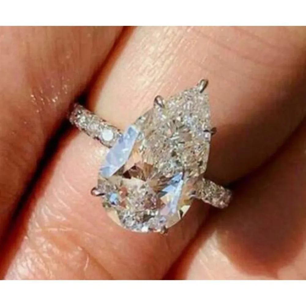 Rose Gold Pear Solitaire Ring